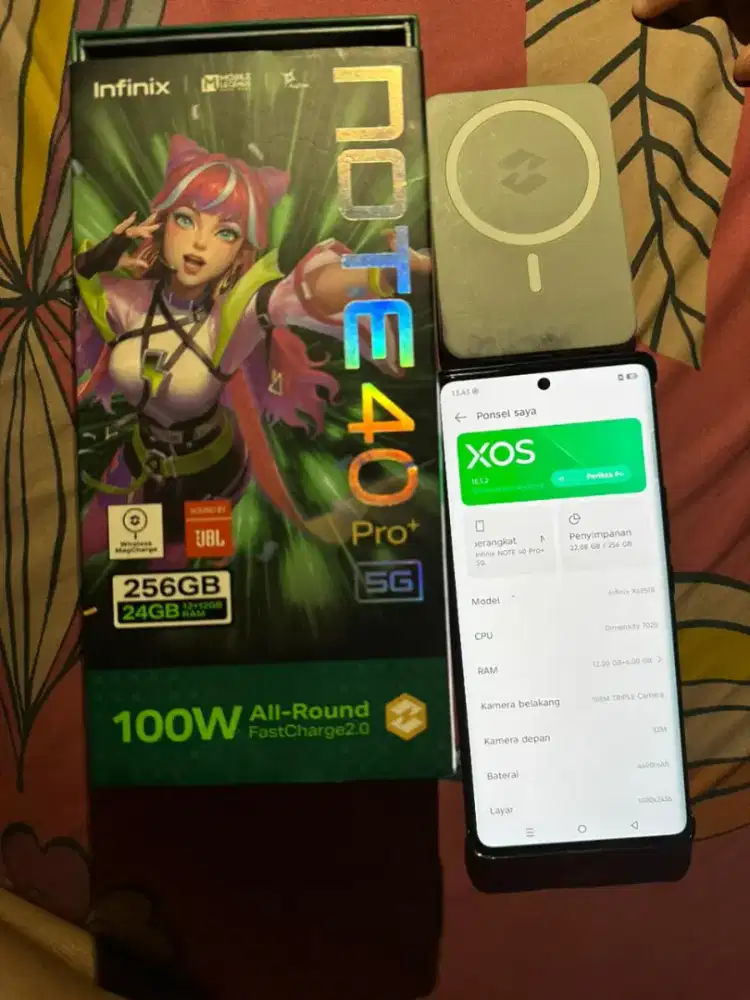 INFINIX NOTE 40 PRO 5G RAM 12G+12G, 256 G