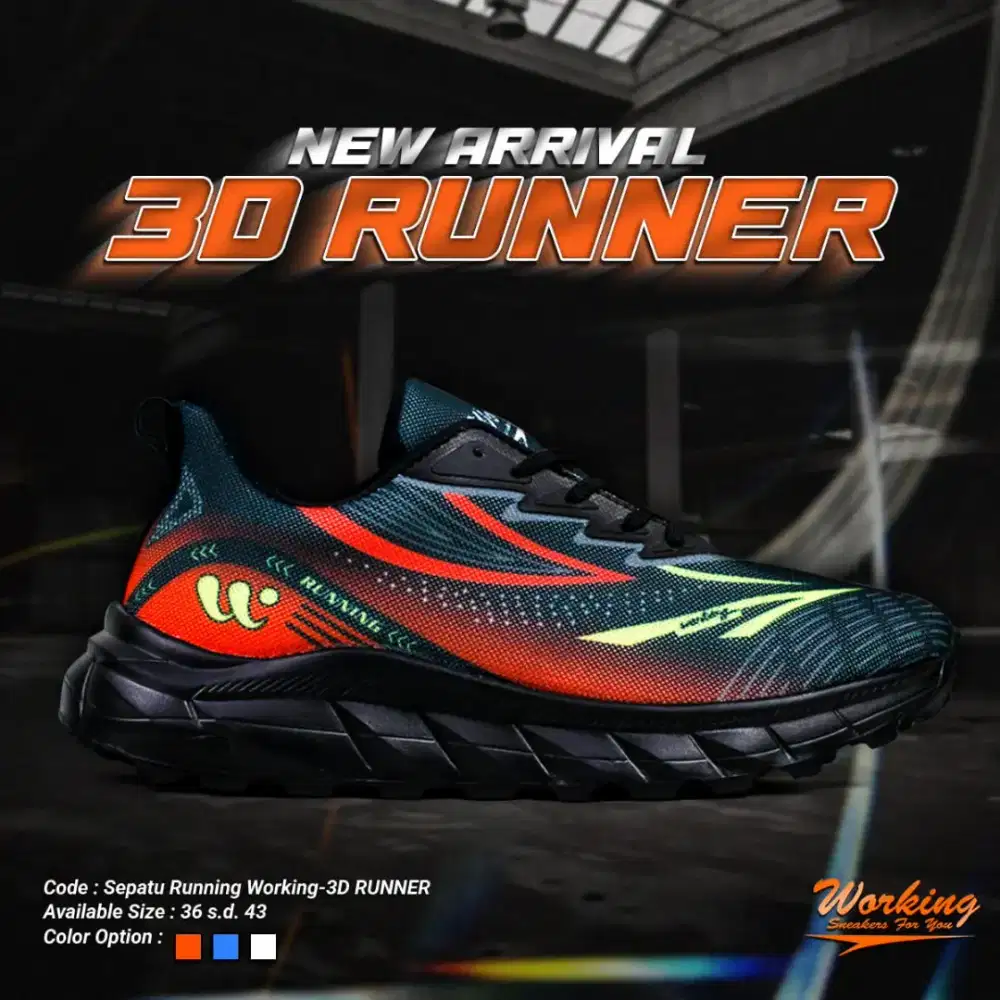 Sepatu Running WORKING-3D RUNNER