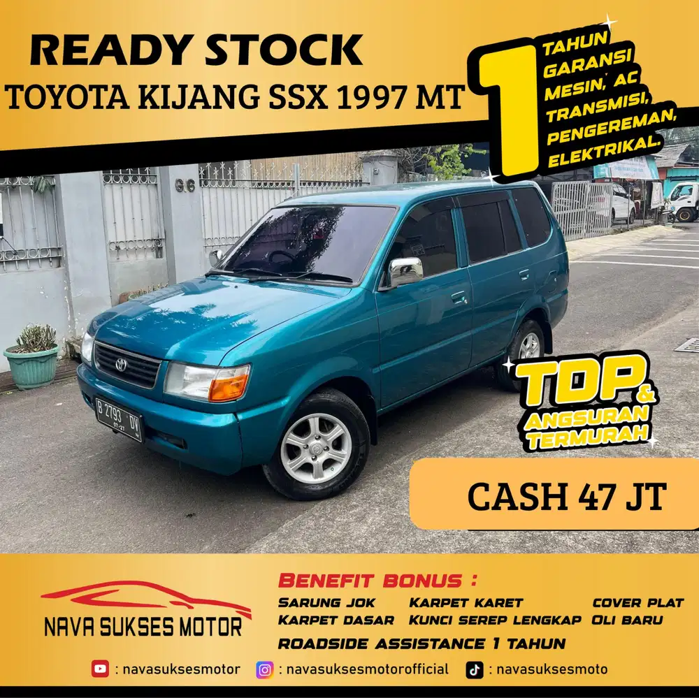 Toyota Kijang Super SSX 1997 Manual Biru Low Km Mulus Siap Luar Kota