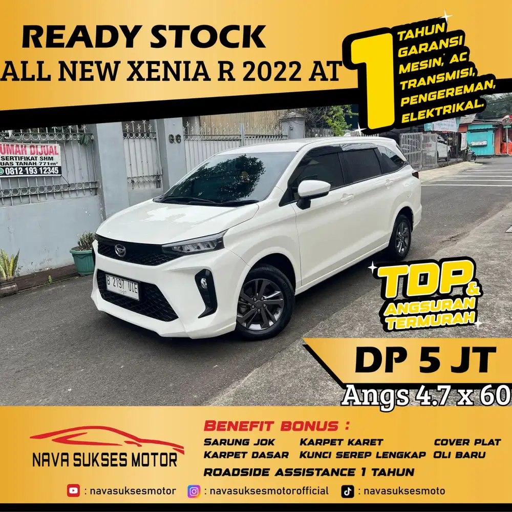 TDP 5 Jt Angs Termurah All New Xenia R 2022 Matic Putih Low Km LikeNew