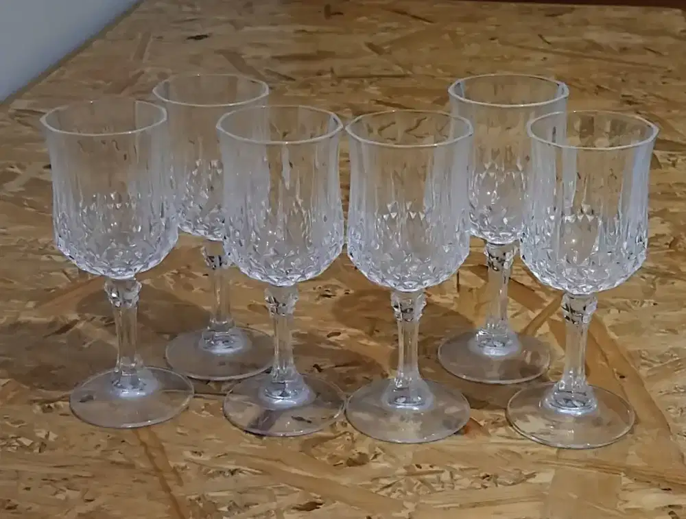 Gelas kaki ktistal 6 pcs tinggi 12 cm