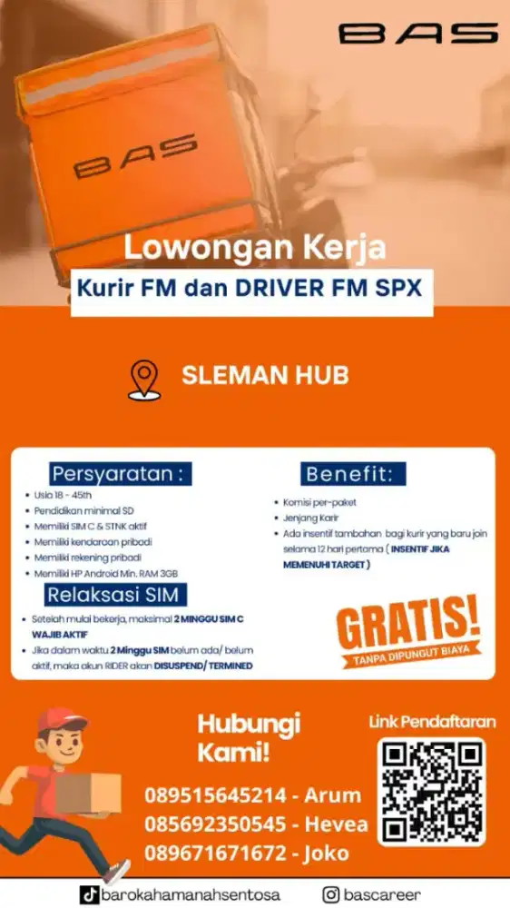 Dibutuhkan kurir segera