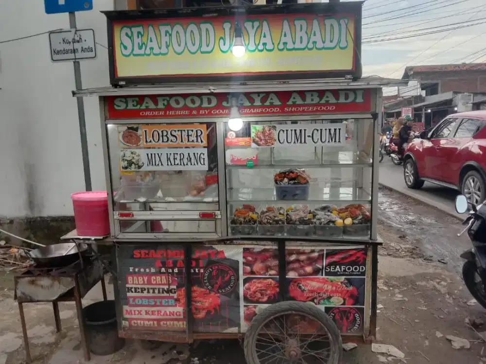 gerobak bekas seafood