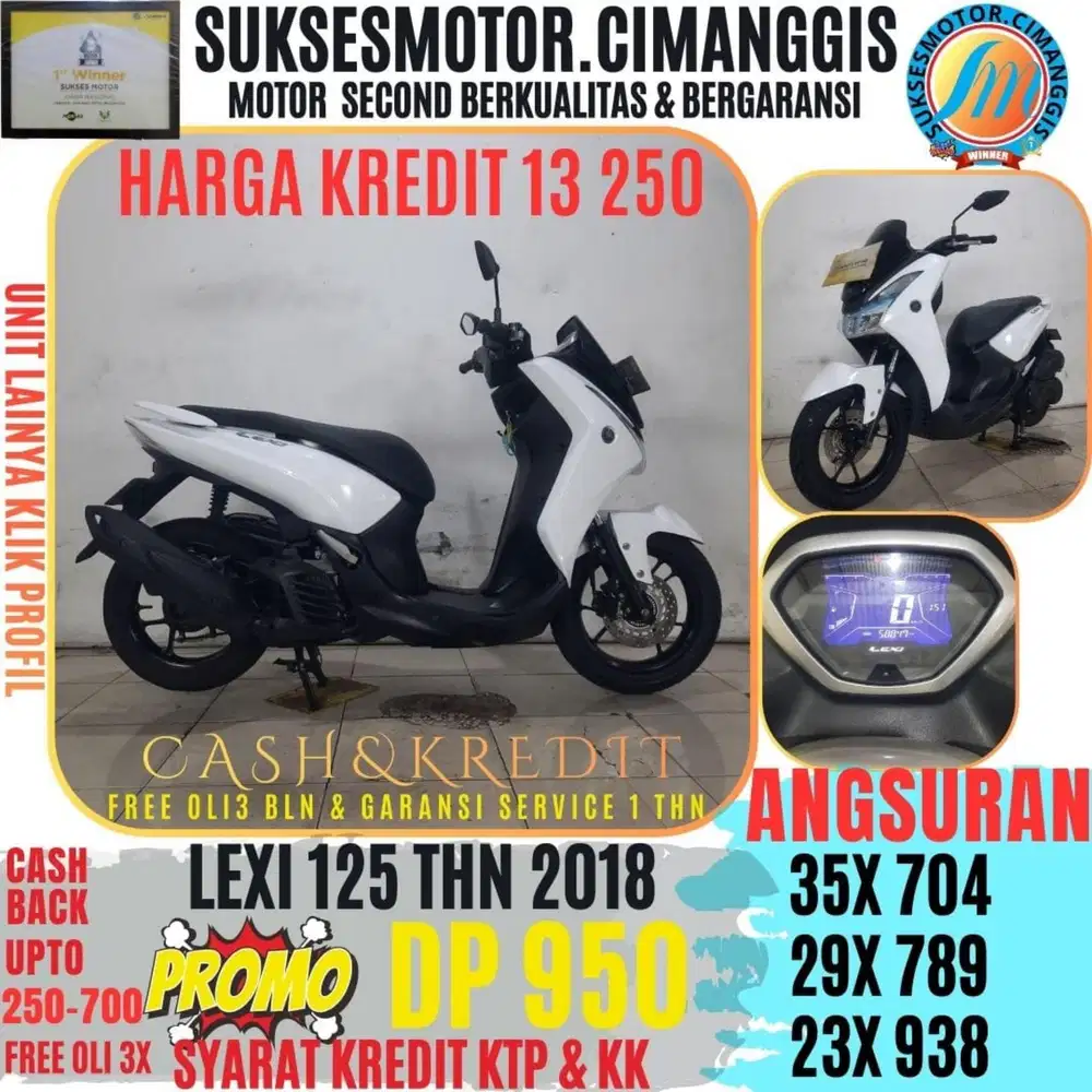 LEXI 125 PROMOTERMURAH CASHBACK UPTO700RBU FREEOLI3X BERGARANSI DP950