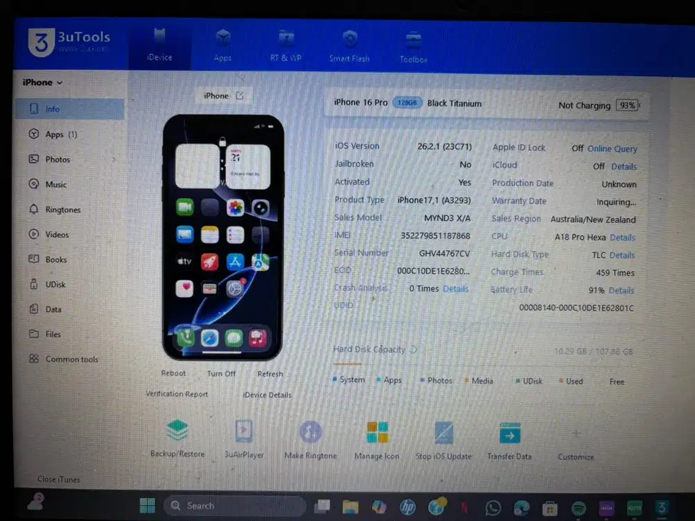 iPhone 16 PRO Black Titanium Inter