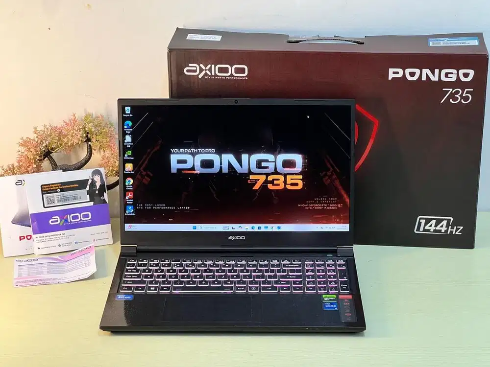 Axioo Pongo 735 Intel Core i7 RAM 16 GB SSD 512 GB Nvme RTX 3050 Mulus
