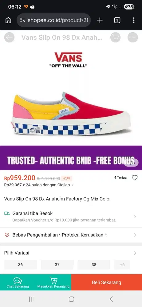 Vans Slip On 98 Dx Anaheim Factory 0g Mix Color