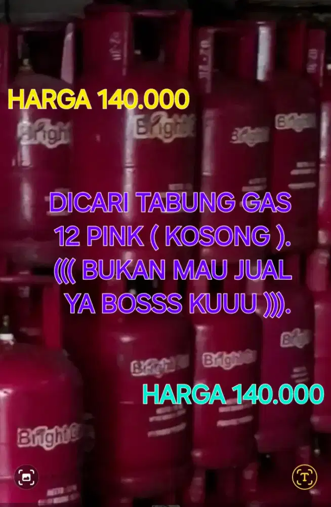 Tabung Gas 12Kg Pink ( Kosong ).