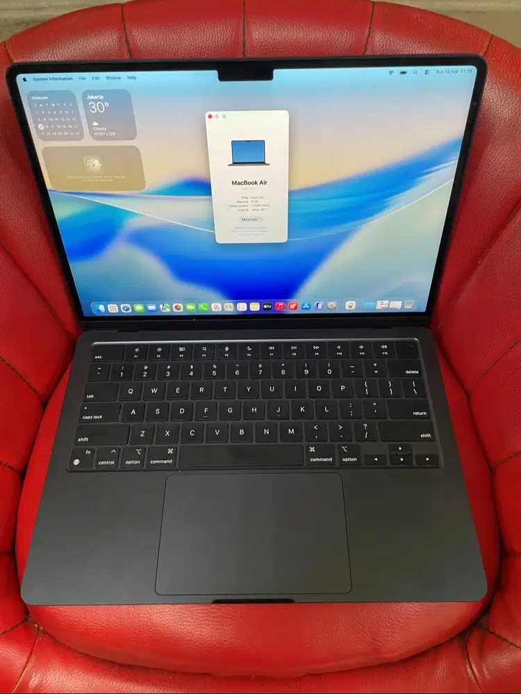 MacBook Air 13 2022 M2 8gb 256gb iBox ID/A Midnight Fullset ORIGINAL