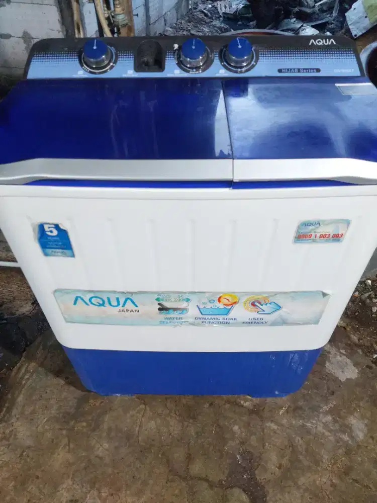 Mesin CUCI Aqua kapasitas 9,5kg Normal semua dan aman