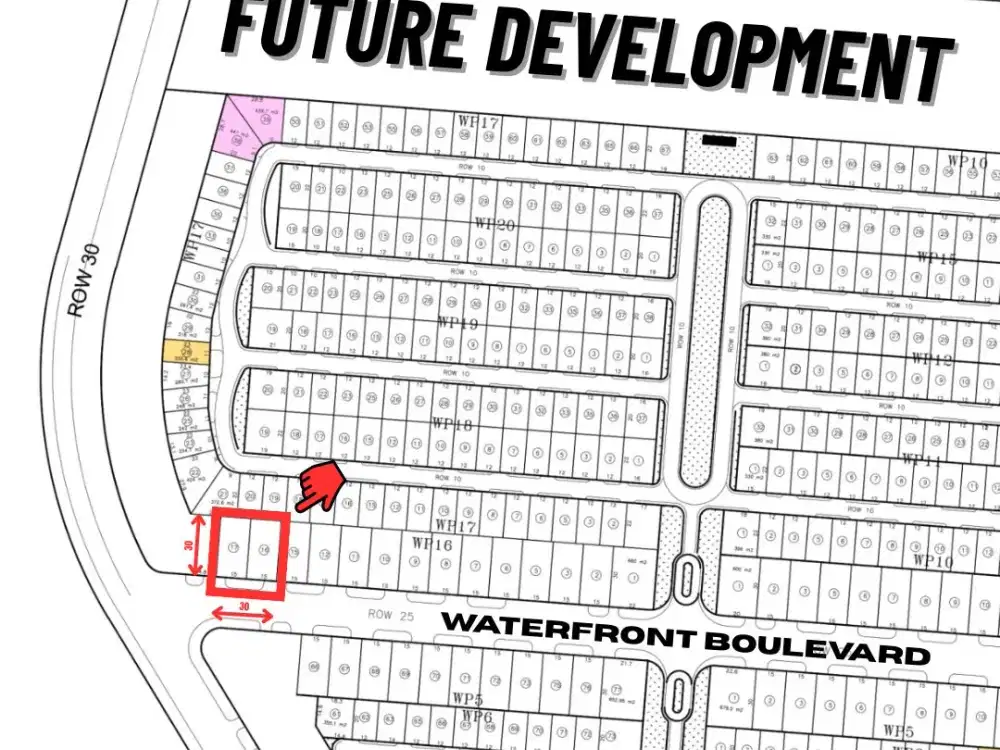 Jual 2 Tanah Jejer Citraland Waterfront cocok untuk invest