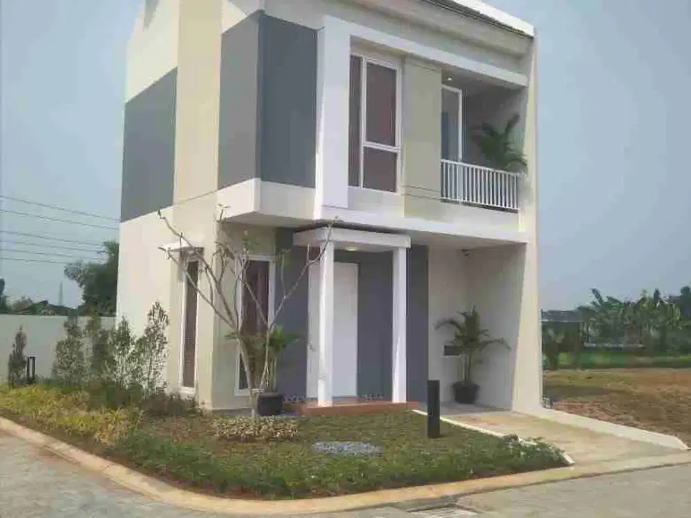Jual rumah Baru dalam komplek harga murah BU, 1 gerbang keamanan 24 jam fasilitas ada taman bermaim dan kolam renang
