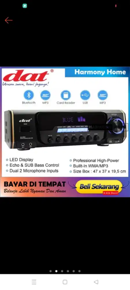 Jual ampli kondisi bekas blom lama pake