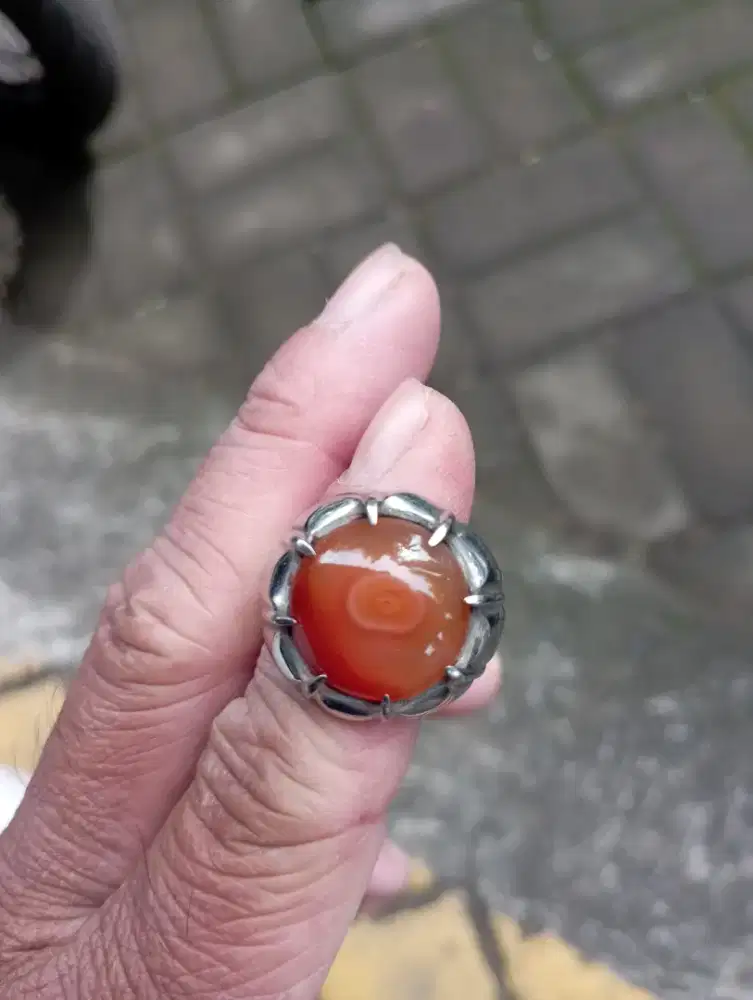 Cincin batu Yaman ring monel pesanan