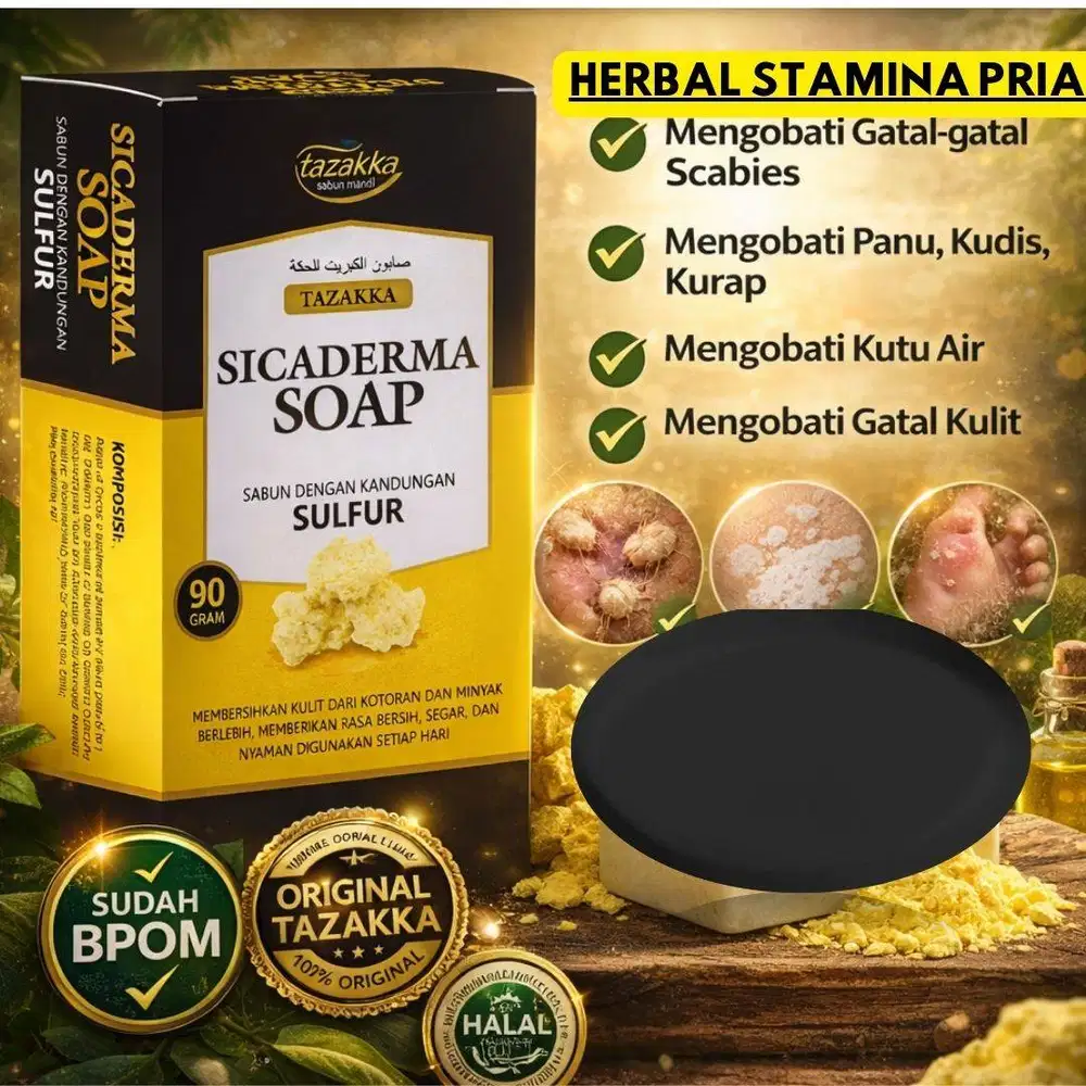 TAZAKKA SICADERMA 90 Gr Sabun Gatal Panu Jamur Kulit Eksim Skabies