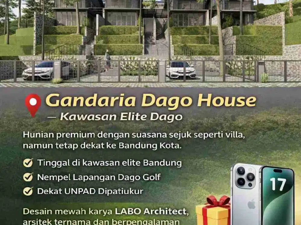 Rumah Mewah Dago Bandung Dekat Kota | Bonus iPhone 17 Pro Max