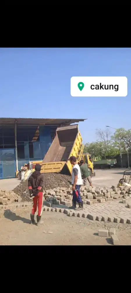 Batu belah pasir abu batu basecourse std