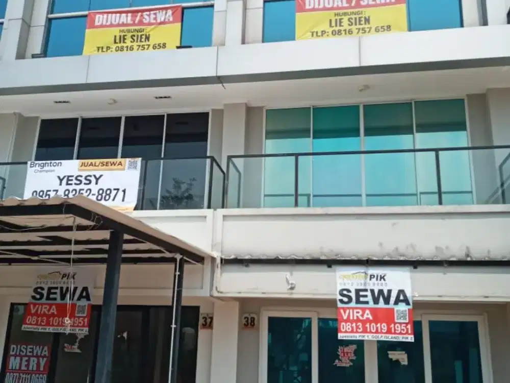 DIJUAL / DISEWAKAN Ruko 5 Lantai hadap laut Ruko Golf Island PIK
