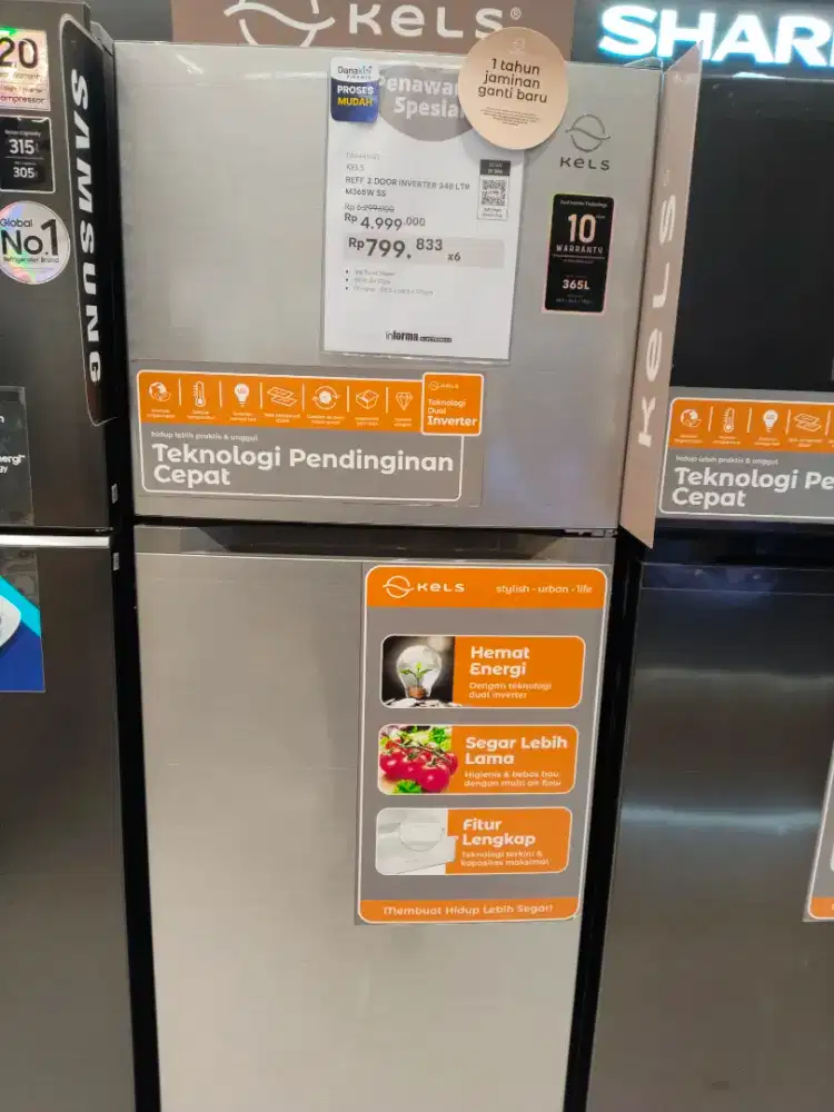 KELS 2 PINTU INVERTER 348 LTR