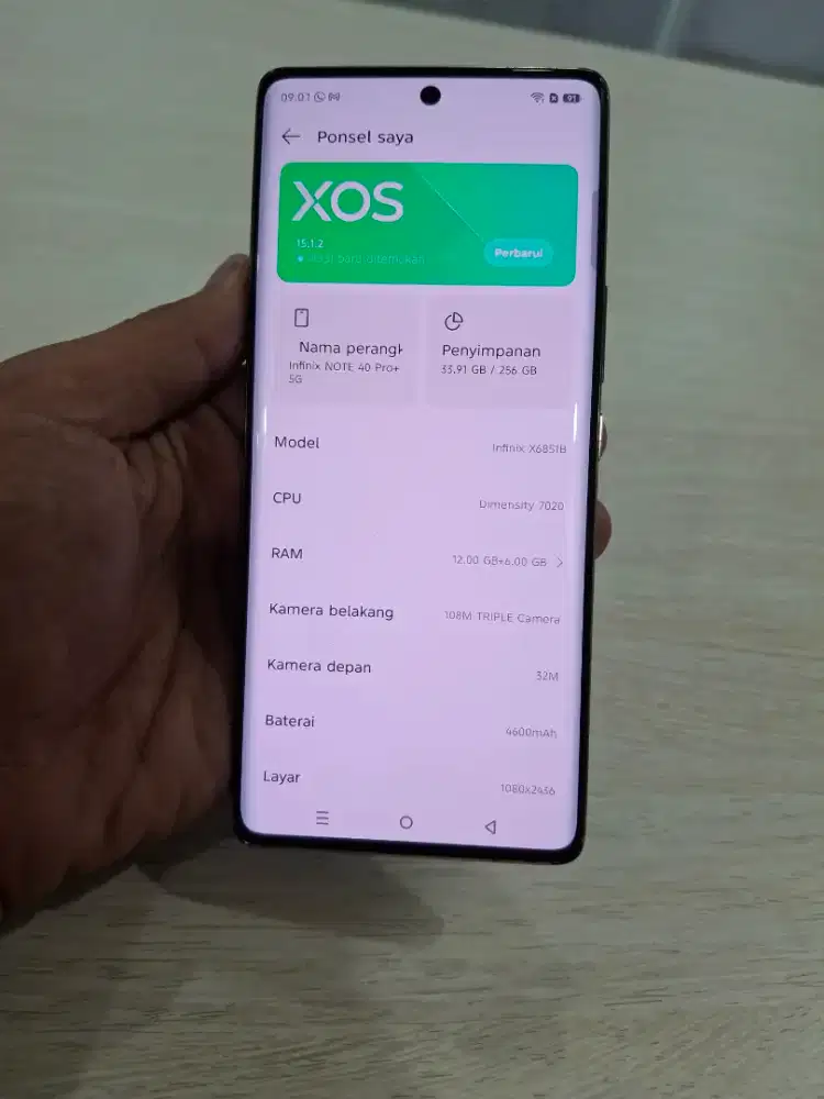 Infinix note 40 pro+ 5G ram 12gb