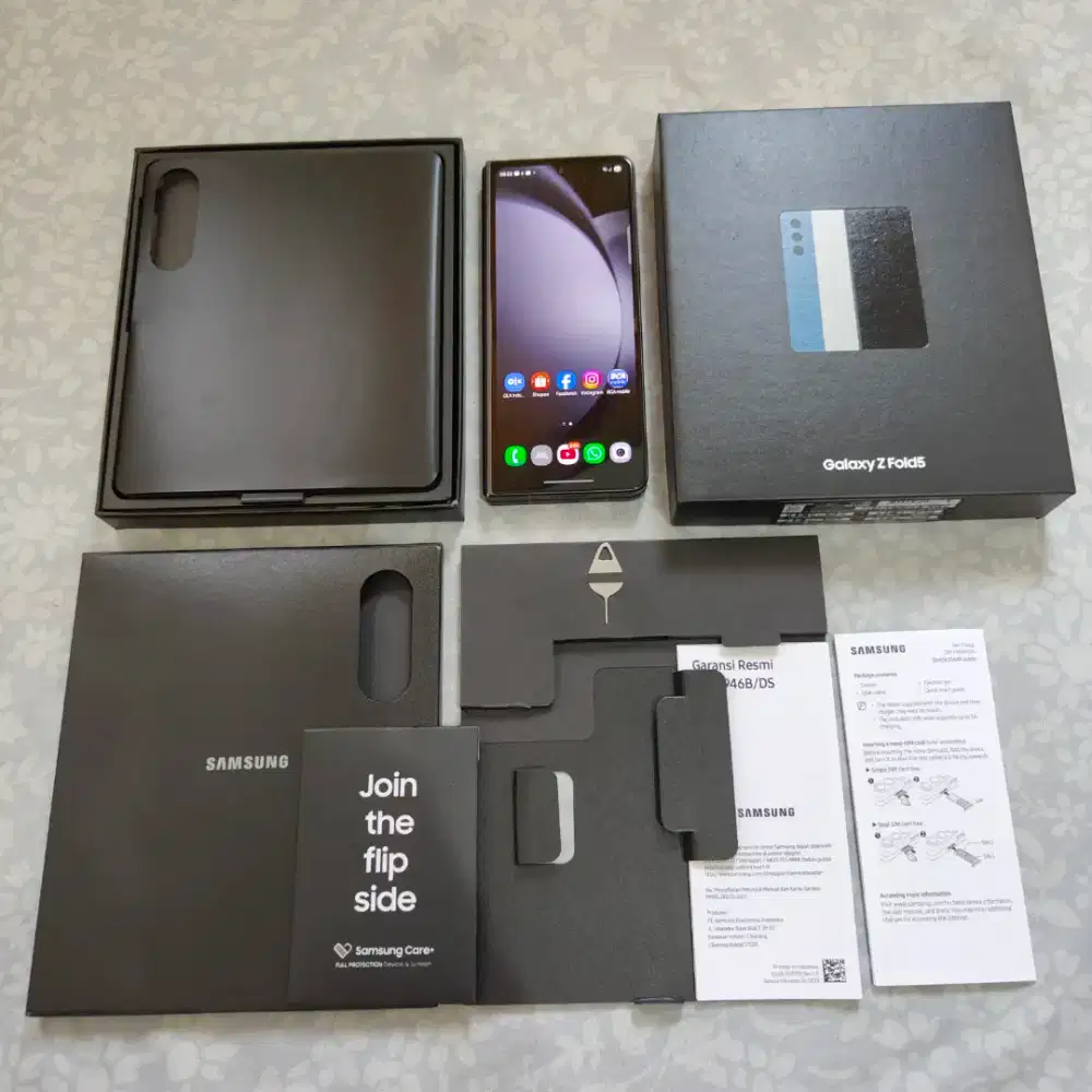 Samsung Galaxy Z FOLD 5 12/512 Resmi Sein Fullset Minus Lcd Dalam