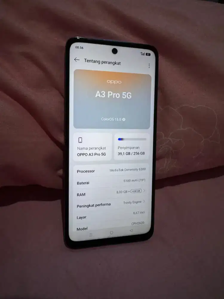 OPPO A3 PRO 5G RAM 8/256 SUDAH NFC