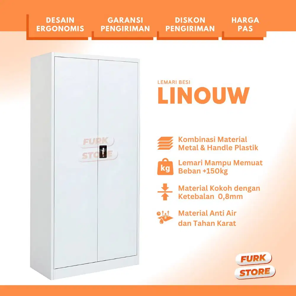 Lemari Besi Arsip Tipe LINOUW - Lemari Besi Kaca | Almari Arsip Besi |