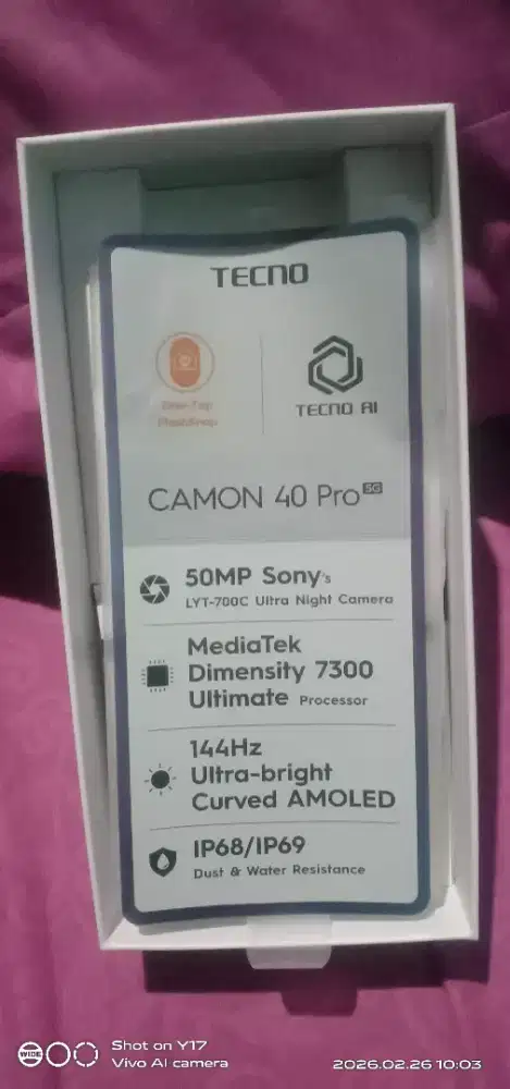 Jual cepat Hp tecno camon 40 pro 5g
