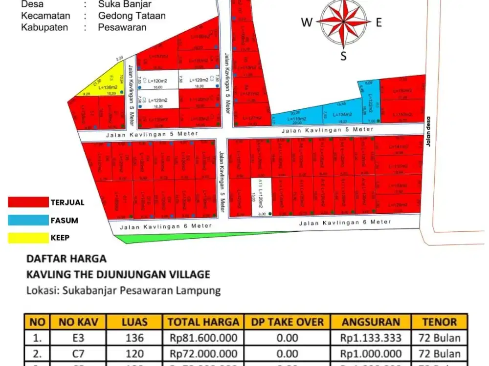 tanah kapling tanpa DP dekat resto Djunjungan
