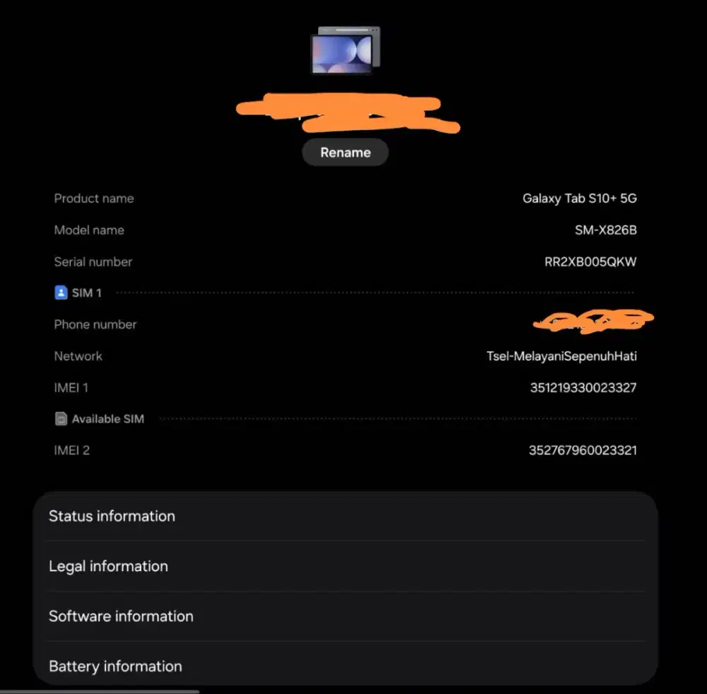 Samsung galaxy tab S10+ seperti baru, pakai sendiri (nego)