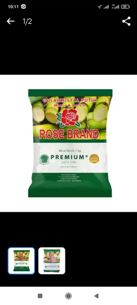 Gula pasir rose brand 1kg