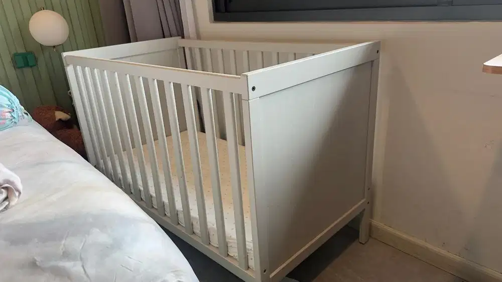 Box Bayi / Ranjang Bayi IKEA + Kasur IKEA Free | Baby Crib Putih Kokoh