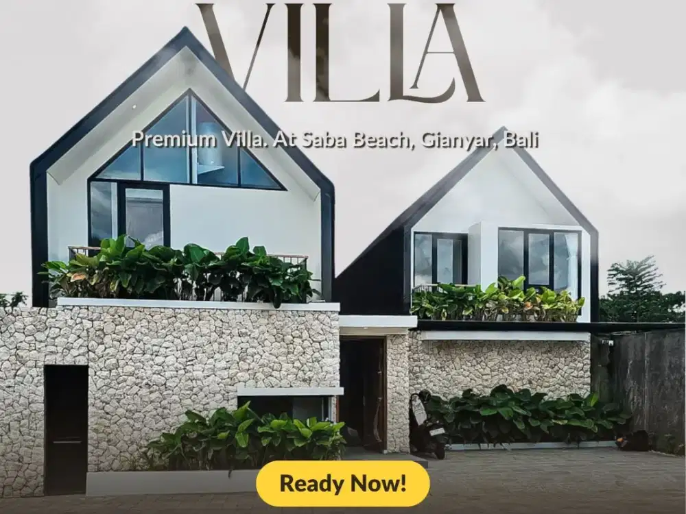 FOR SALE VILLA 2 UNIT BRAND NEW WITH SWIMMING POOL AT PANTAI SABA, GIANYAR