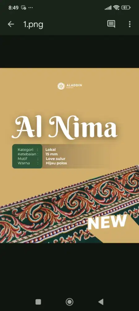 Karpet masjid type Al-nima