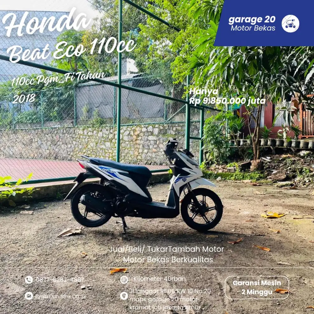 Honda Beat Eco 110cc Cbs Pgm_Fi Tahun 2018
