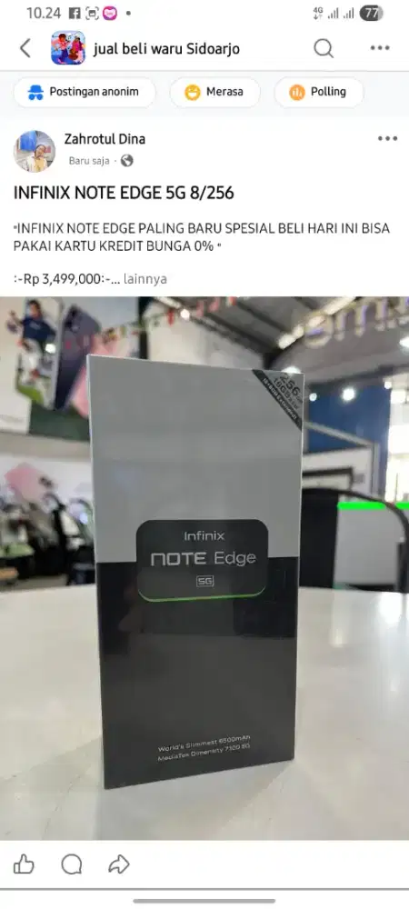 INFINIX NOTE EDGE 5G 8/256