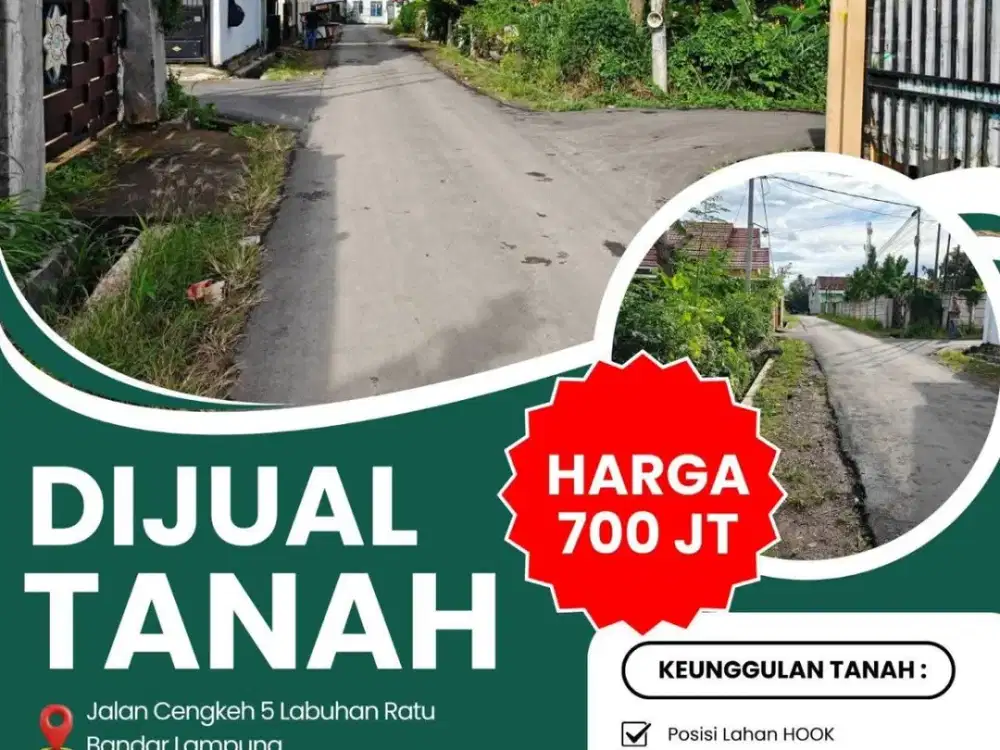 tanah dekat banyak kampus bandar lampung