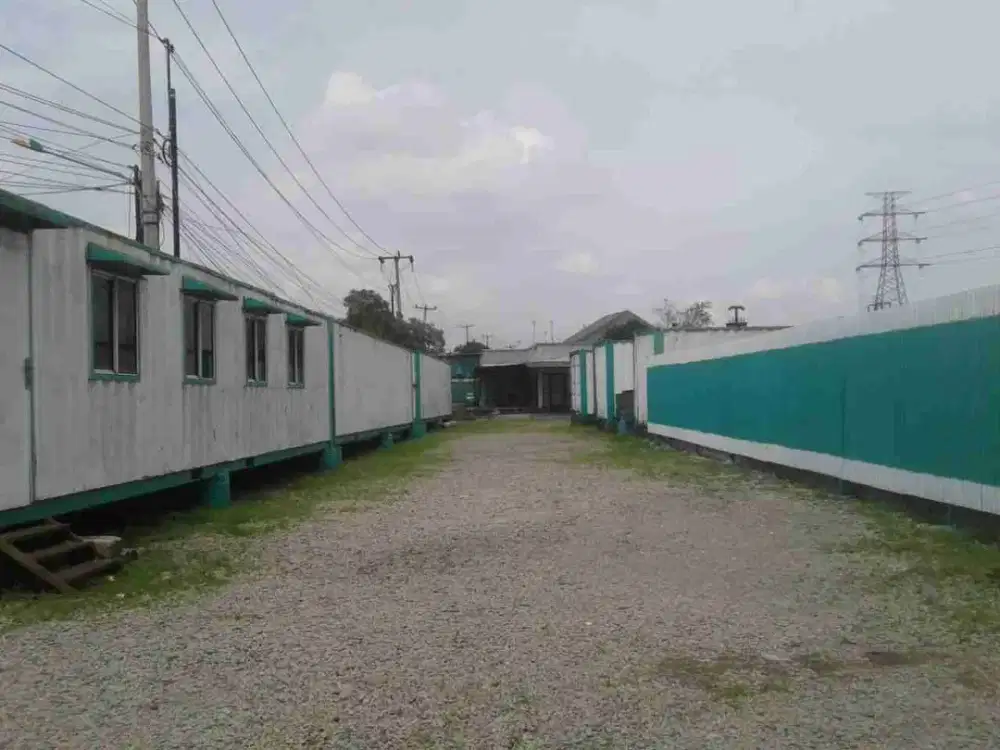 Dijual tanah dan bangunan ex pabrik di raya inspeksi kalimalang cikarang selatan