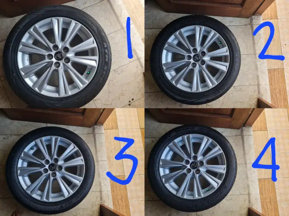 Velg Alphard ANH30 Masih Terpasang langsung pakai