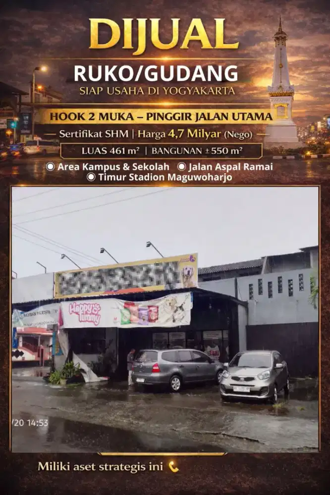 DIJUAL RUKO / GUDANG STRATEGIS DI YOGYAKARTA
Siap Pakai – Siap Usaha