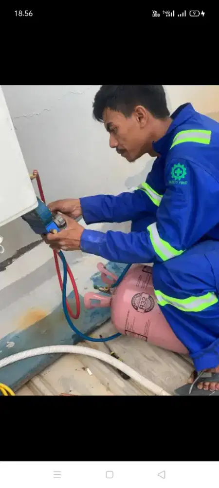 Jasa servis AC kulkas mesin cuci kompa air dll bergaransi