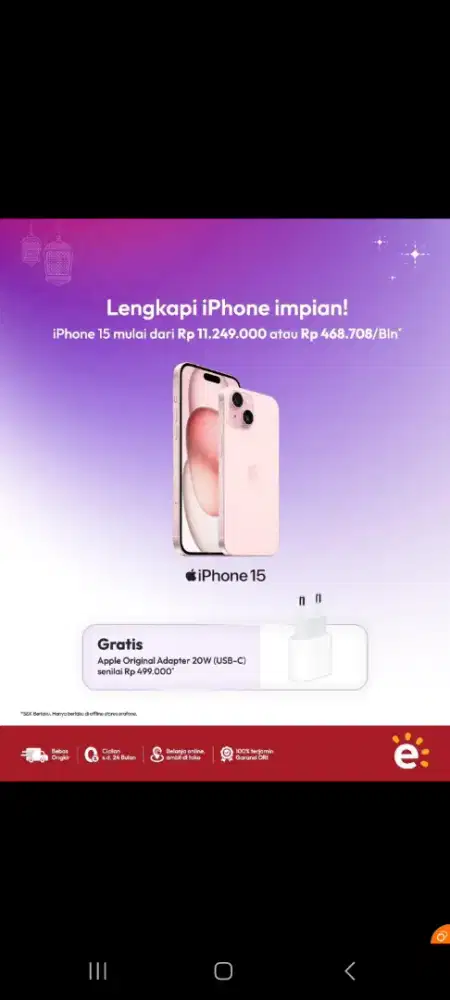 Promo iphone kredit pakai home credit bunga 0% gratis 2x angsuran