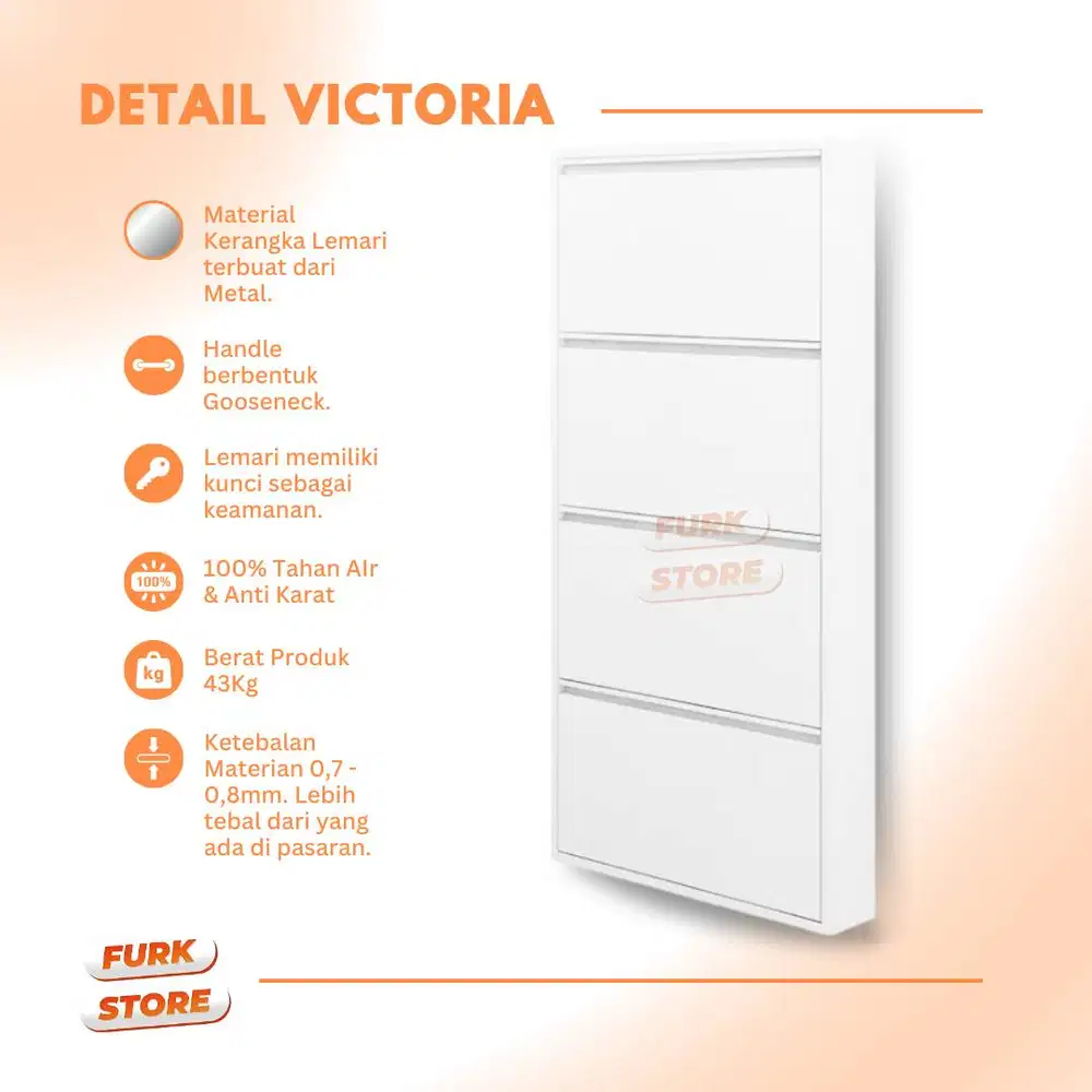 Rak Sepatu Besi Tipe VICTORIA - Lemari Sepatu Besi | Rak Sepatu Besi