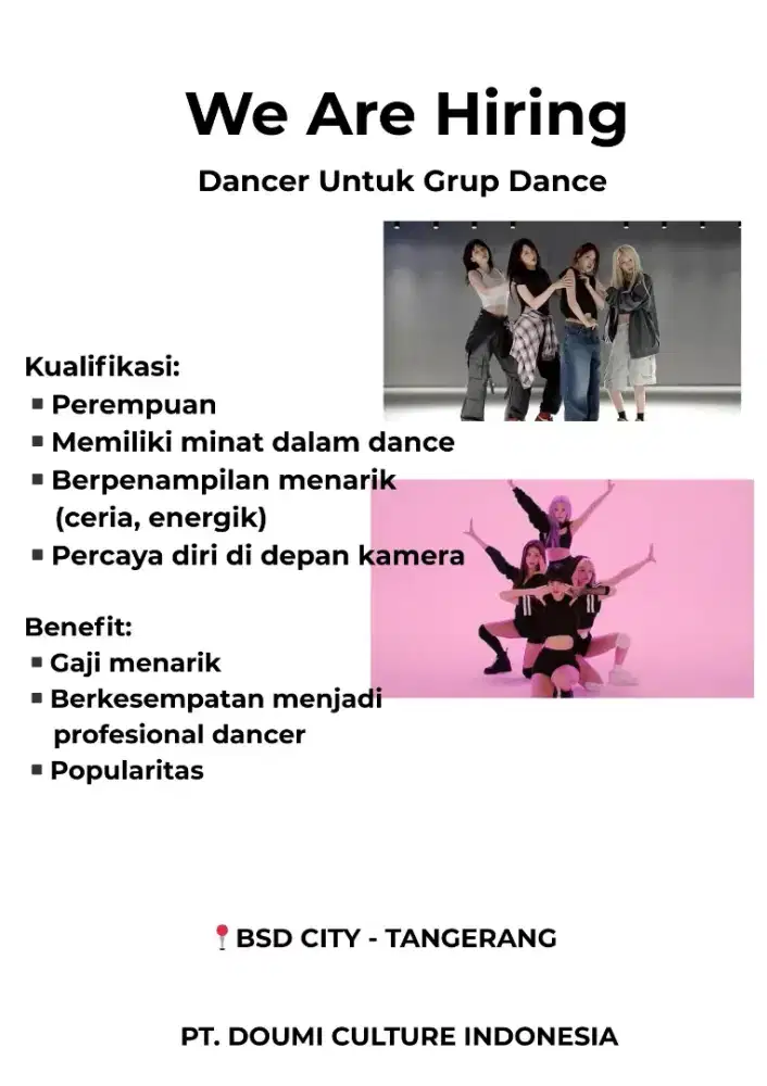 DANCER UNTUK GRUP DANCER