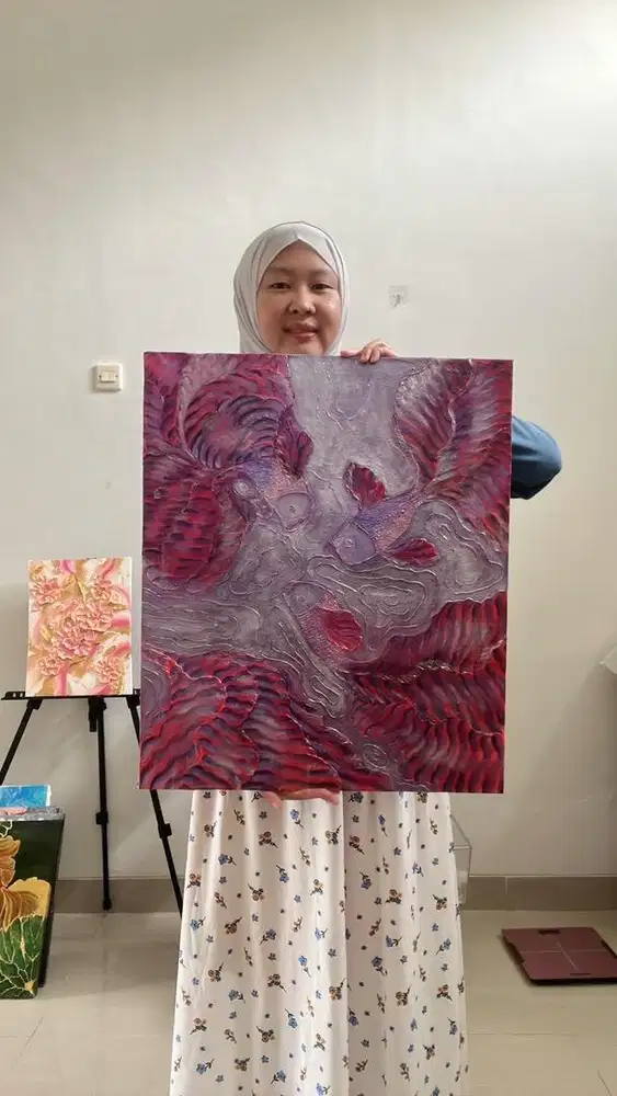 Lukisan abstrak by Margarettha #Dealbikinberkah