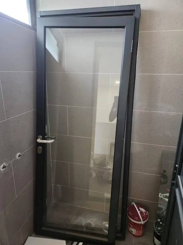 Pintu kaca kusen aluminium BARU brand new
