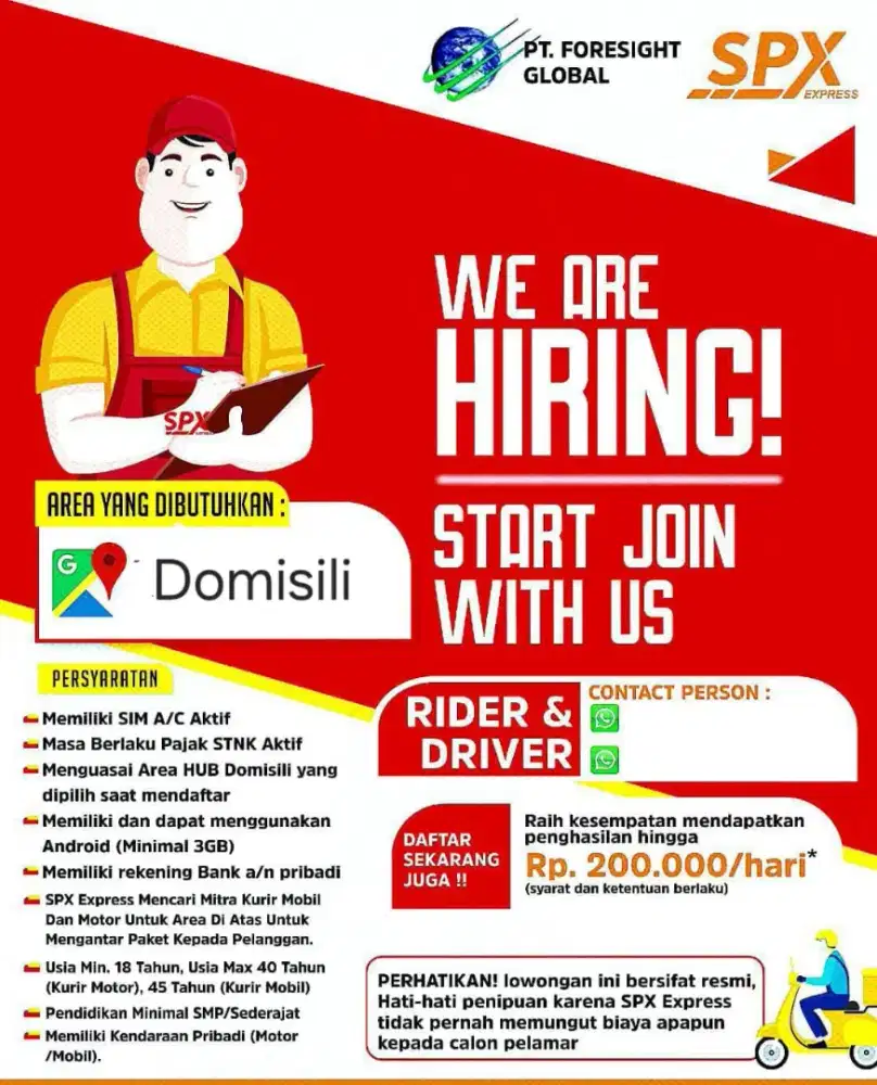 KURIR SPX EXPRESS AREA CARIU,JONGGOL, SUKAMAKMUR, KLAPANUNGGAL