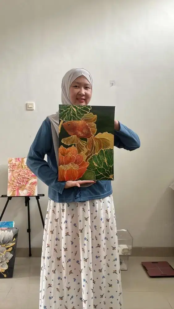 Lukisan Ikan Hias by Margarettha #dealbikinberkah