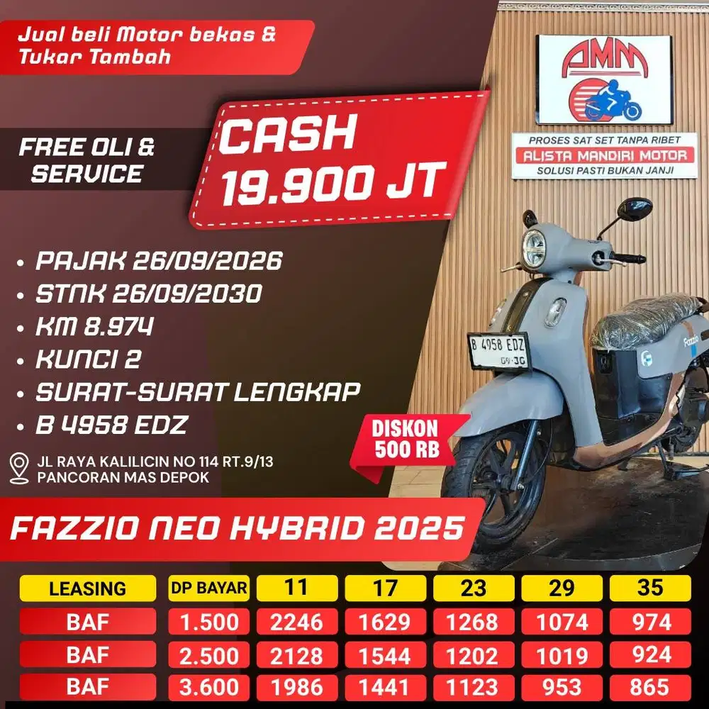 FAZZIO NEO HYBIRD TH 2025 BISA CASH/KREDIT/TRADE IN/PAYLATER/CC