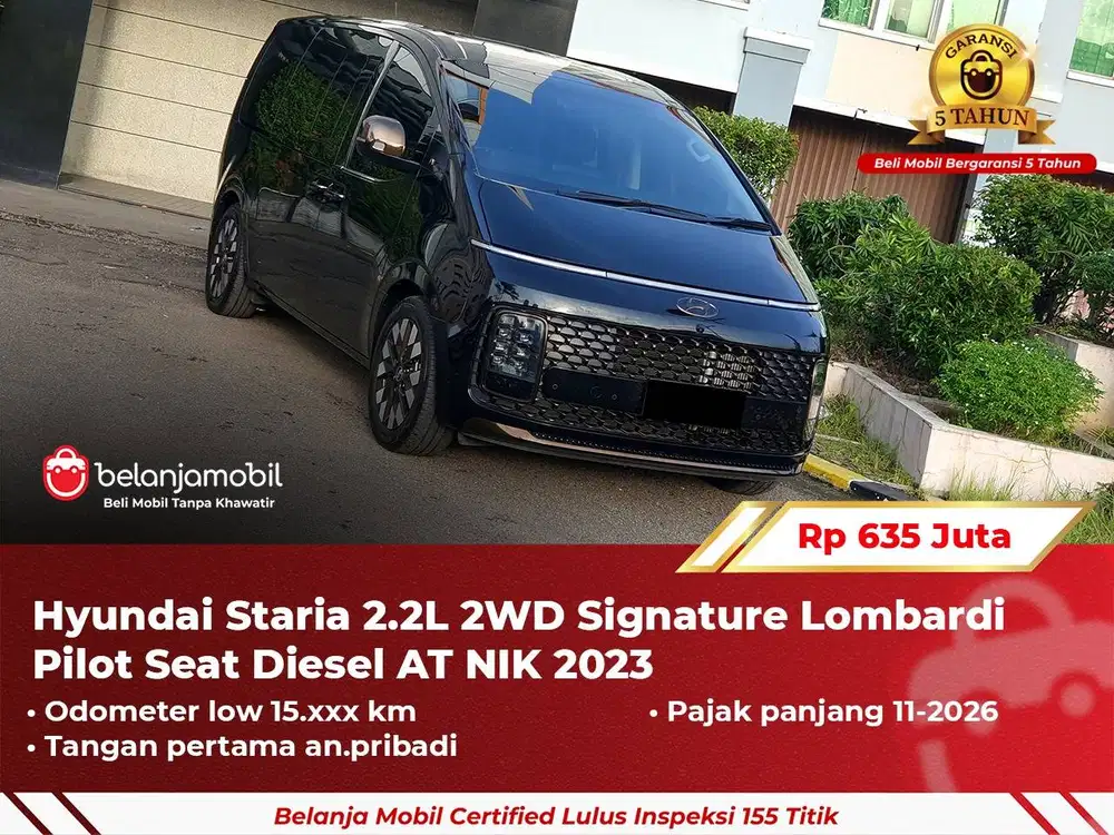 [ LOMBARDI ] Hyundai Staria 2.2 Signature Pilot Seat Diesel 2023/2024